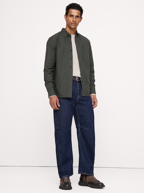 Standard-Fit Cotton Oxford Shirt