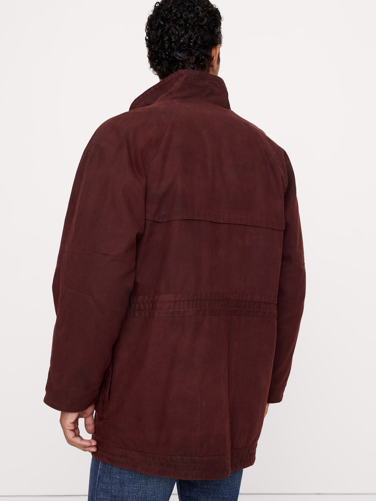 Мужская куртка Banana Republic Archive Reissue Waxed Cotton Canvas, цвет: Бордовый — фото 2