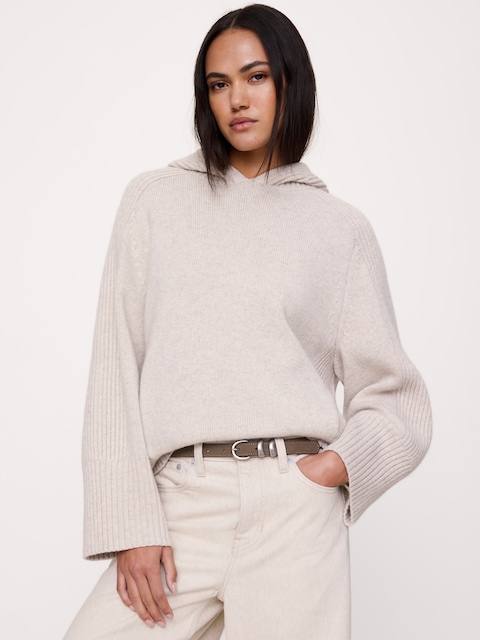 Wool-Cashmere Sweater Hoodie