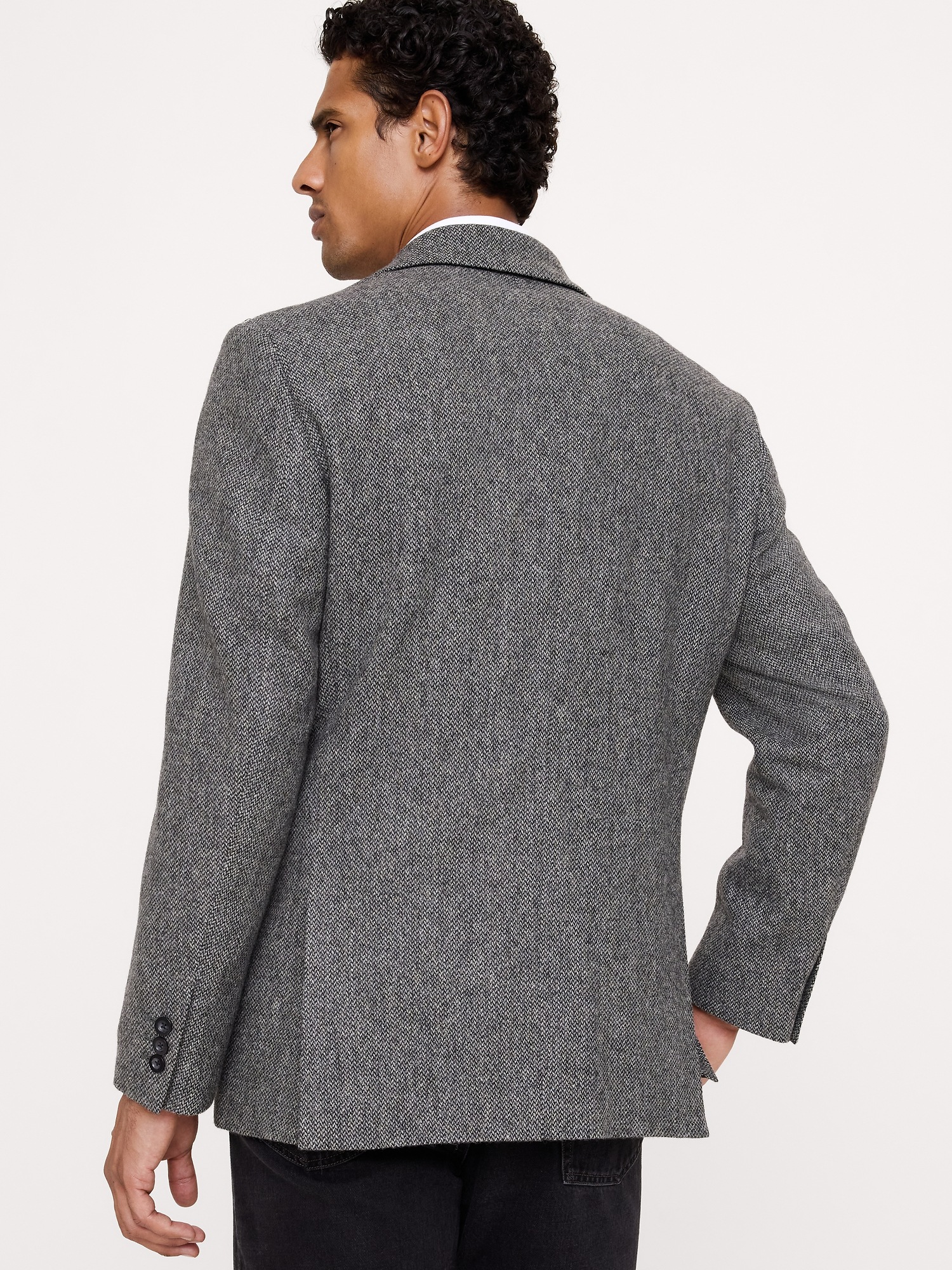Мужской пиджак Banana Republic Charcoal Tweed Suit, цвет: Угольный серый — фото 2