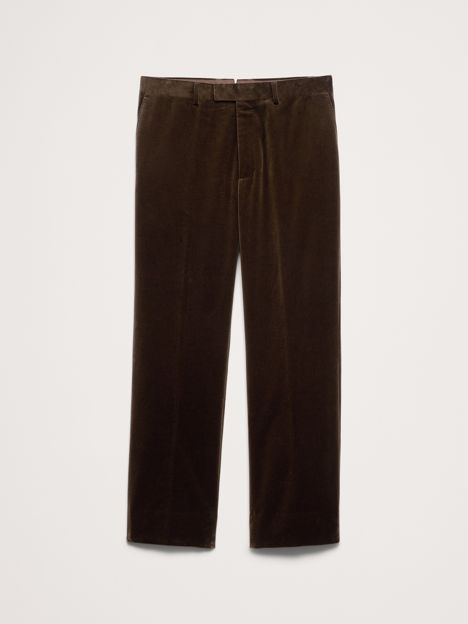 Мужские брюки Banana Republic Straight Velvet Suit Pant, цвет: Тёмный коричневый — фото 5
