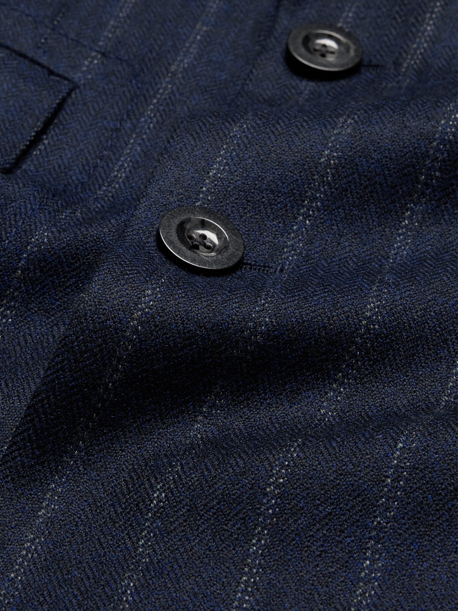 Мужской пиджак Banana Republic Wool Herringbone Sport Coat, цвет: Тёмно-синий — фото 6