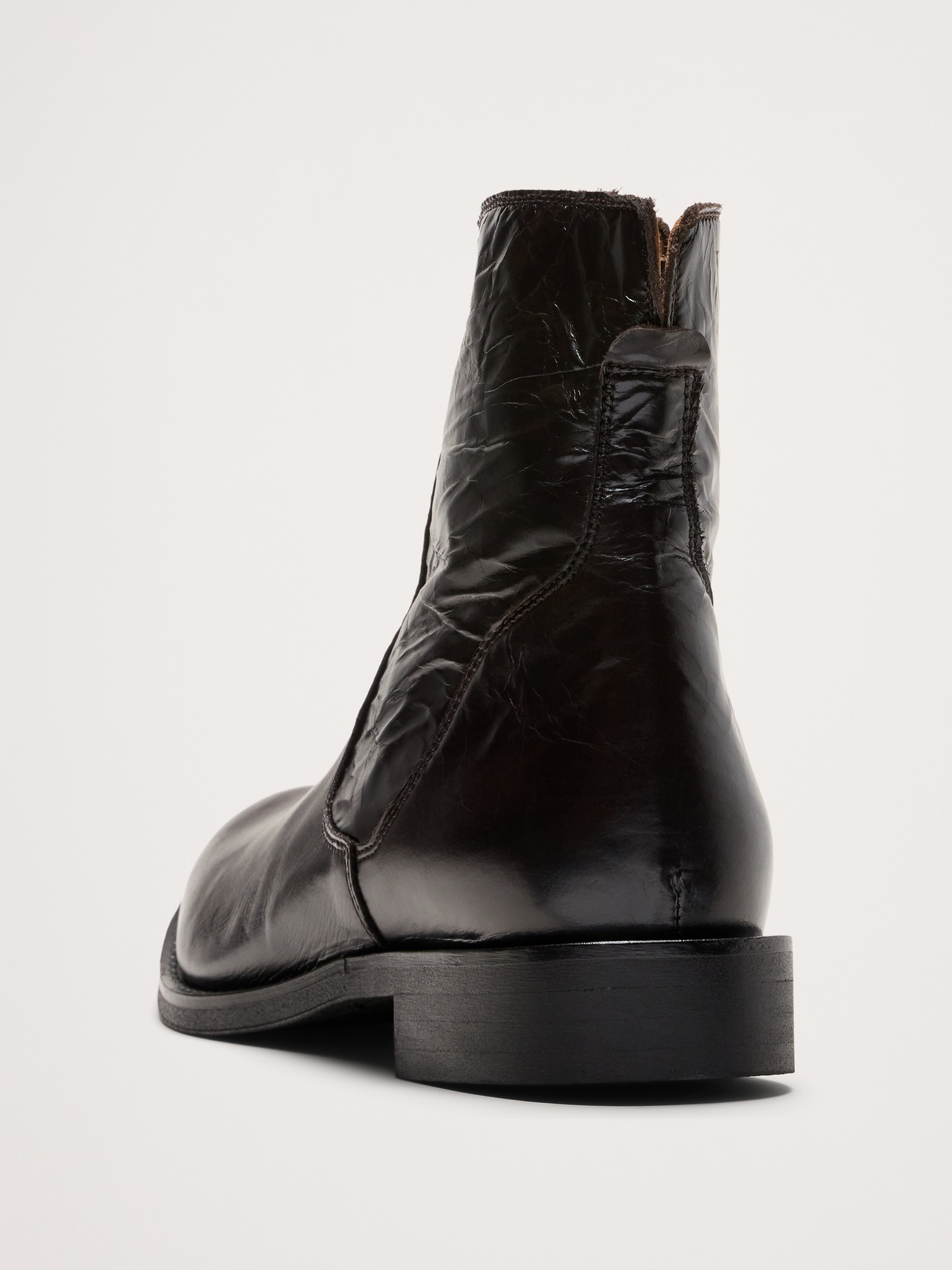 Мужские ботинки Banana Republic Italian Leather Zip-Up Chelsea Boot, цвет: Тёмный коричневый — фото 3