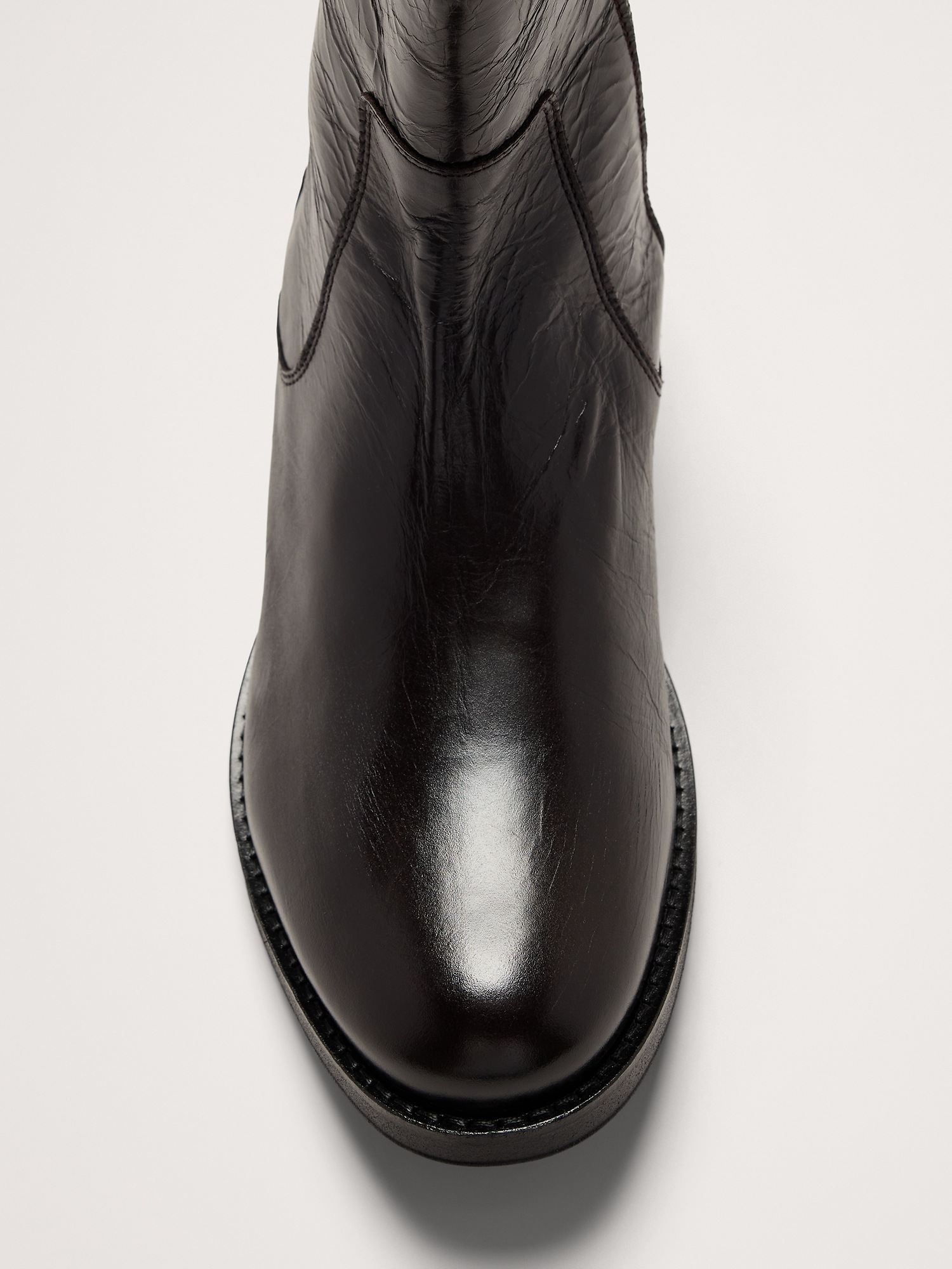Мужские ботинки Banana Republic Italian Leather Zip-Up Chelsea Boot, цвет: Тёмный коричневый — фото 4