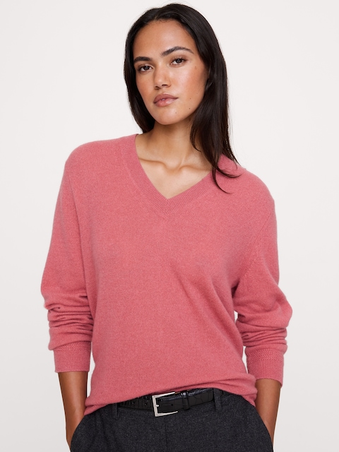 Lightweight Cashmere V-Neck Sweater