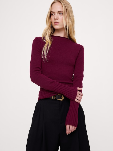The Fireside Roll-Neck Sweater in Wool-Cotton