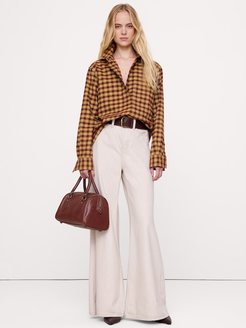 Relaxed Cotton Popover Shirt