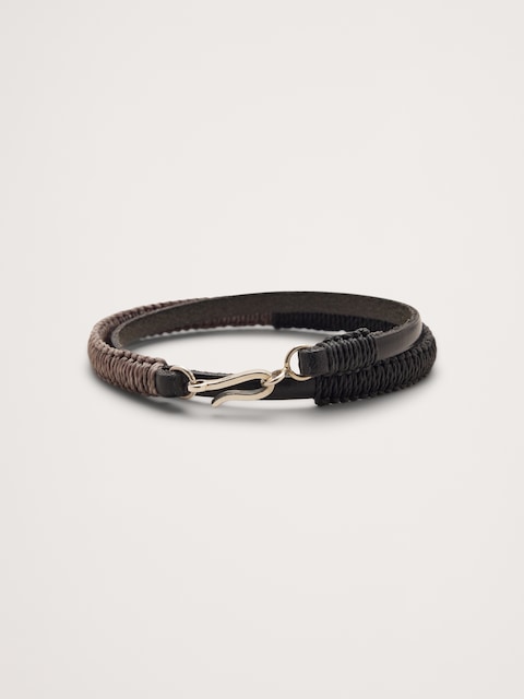 Hand-Knotted Euro Leather Bracelet By Caputo And Co